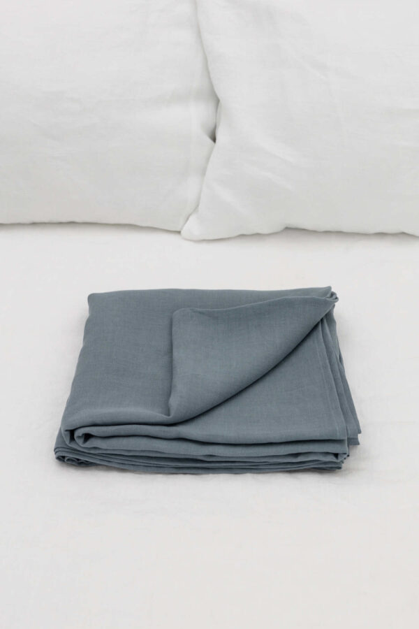 Dark Grey linen flat sheet