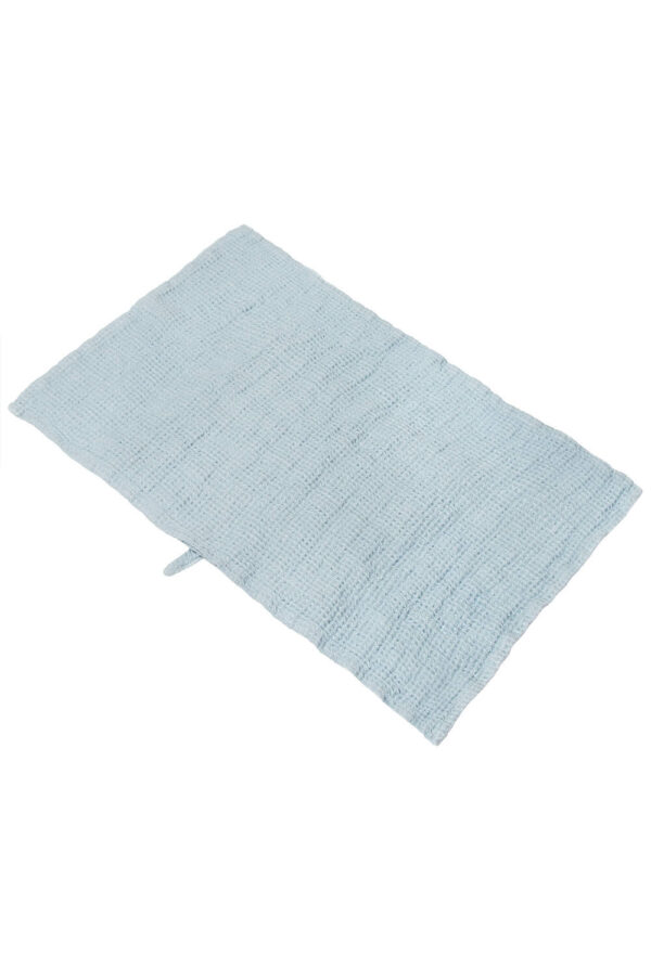 Linen waffle towel in Sky Blue (2)