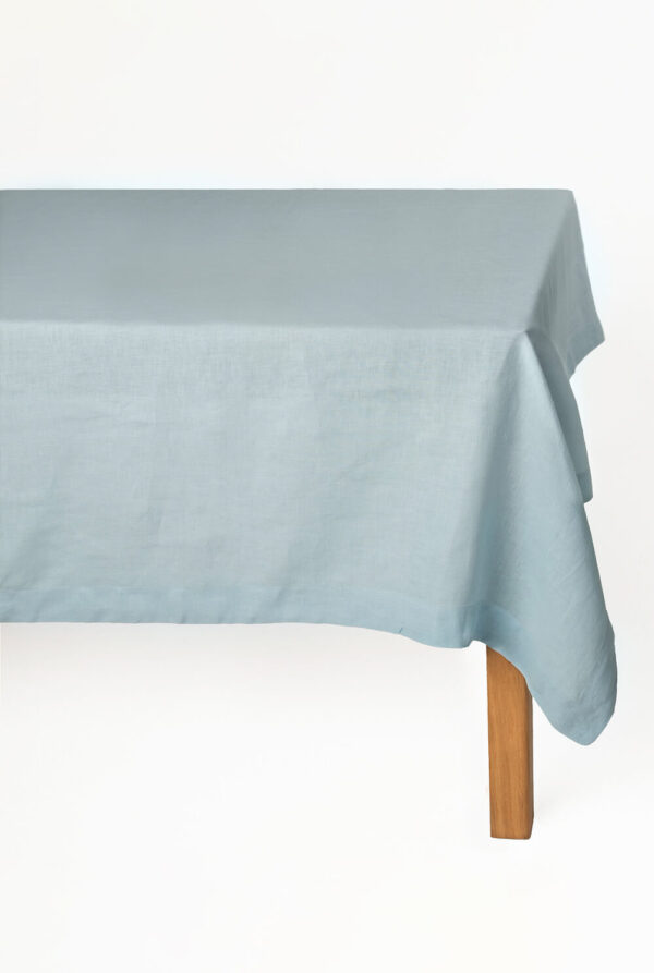 Sky Blue linen tablecloth