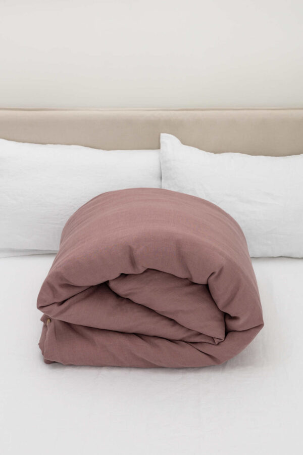 Woodrose linen duvet cover