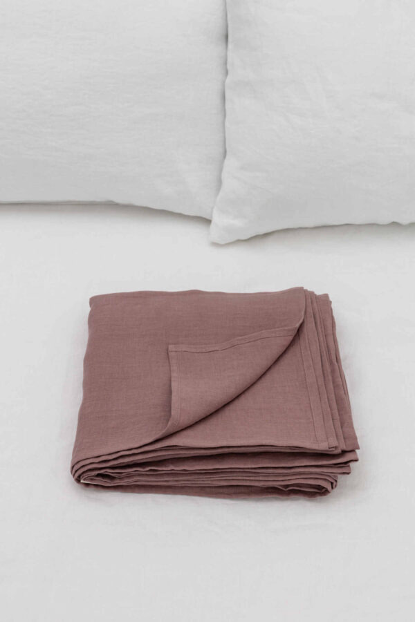 Woodrose linen flat sheet