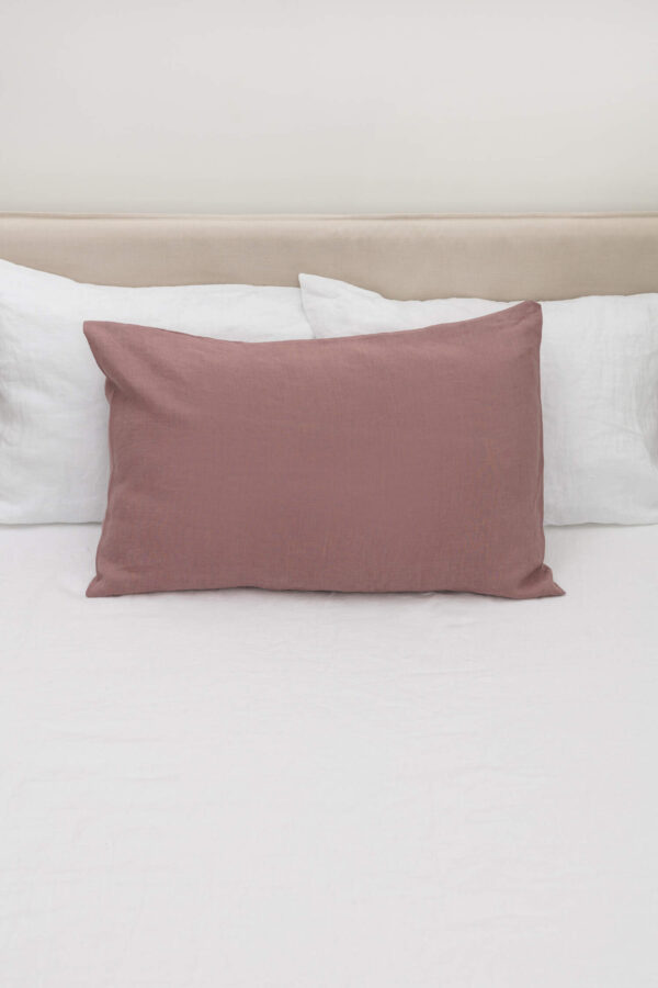 Woodrose linen pillowcase