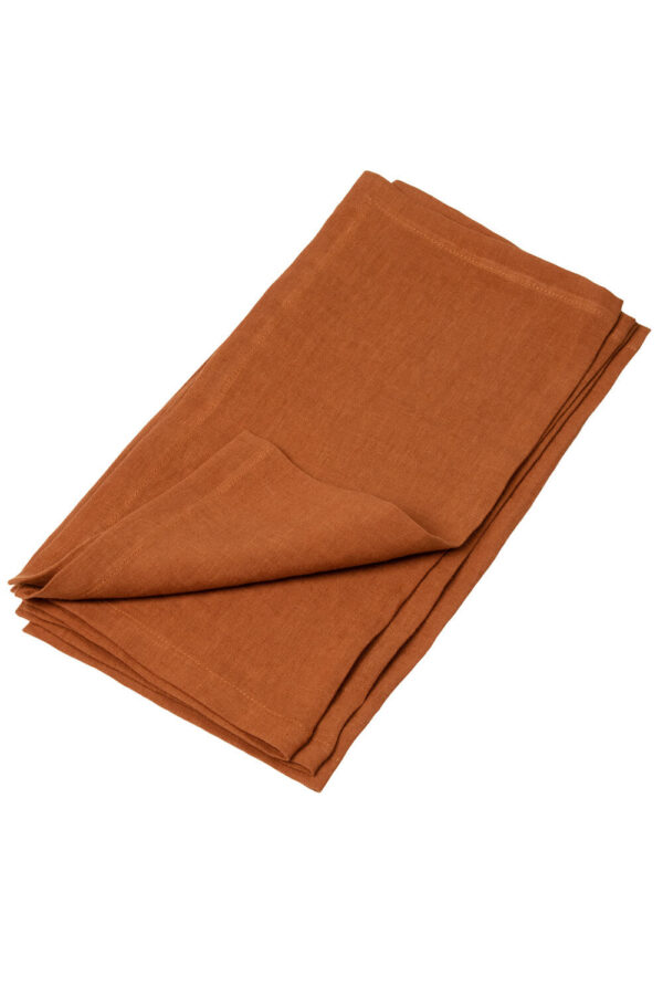 Cinnamon linen napkin set of 4