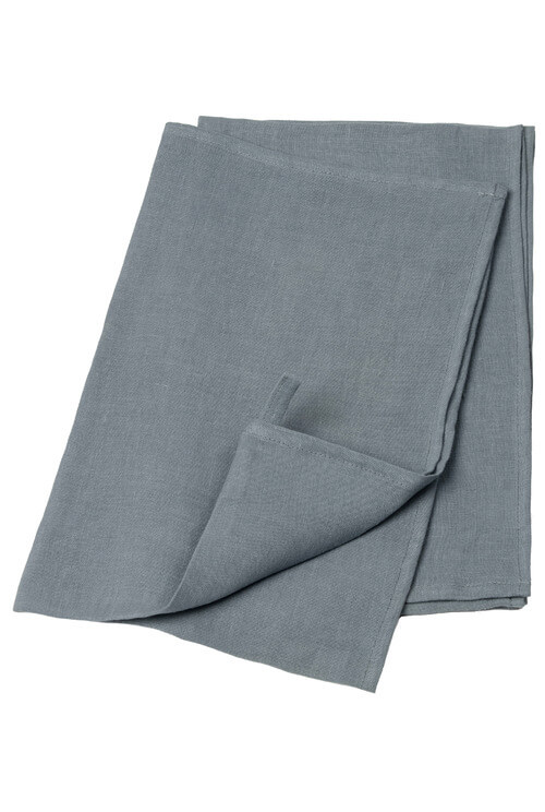 Dark Grey linen kitchen towel set of 2