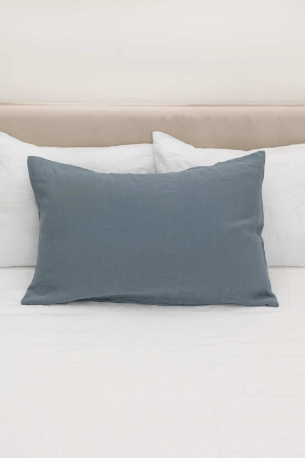 Dark Grey linen pillowcase