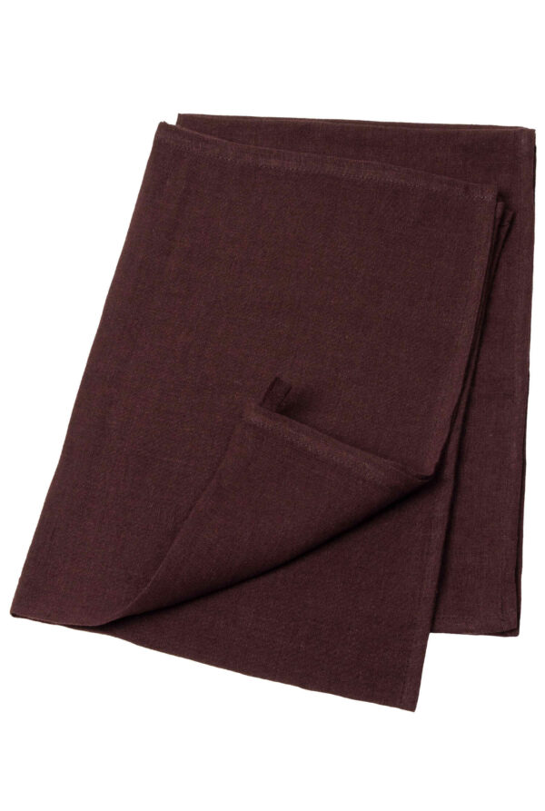 Deep Purple linen kitchen towel set of 2