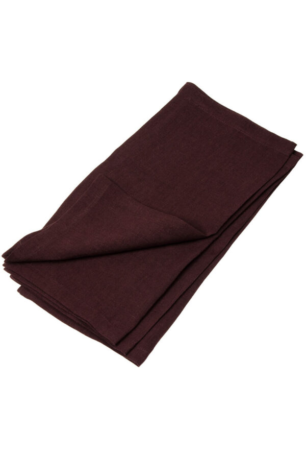 Deep Purple linen napkin set of 4