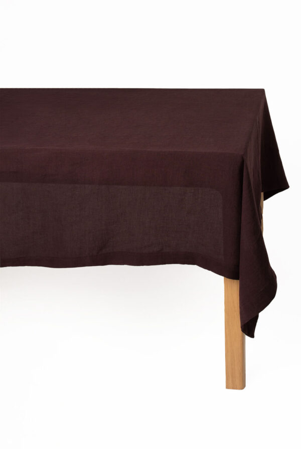 Deep Purple linen tablecloth