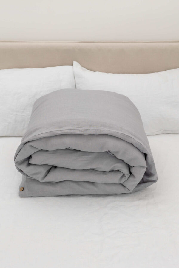 Light Grey linen duvet cover