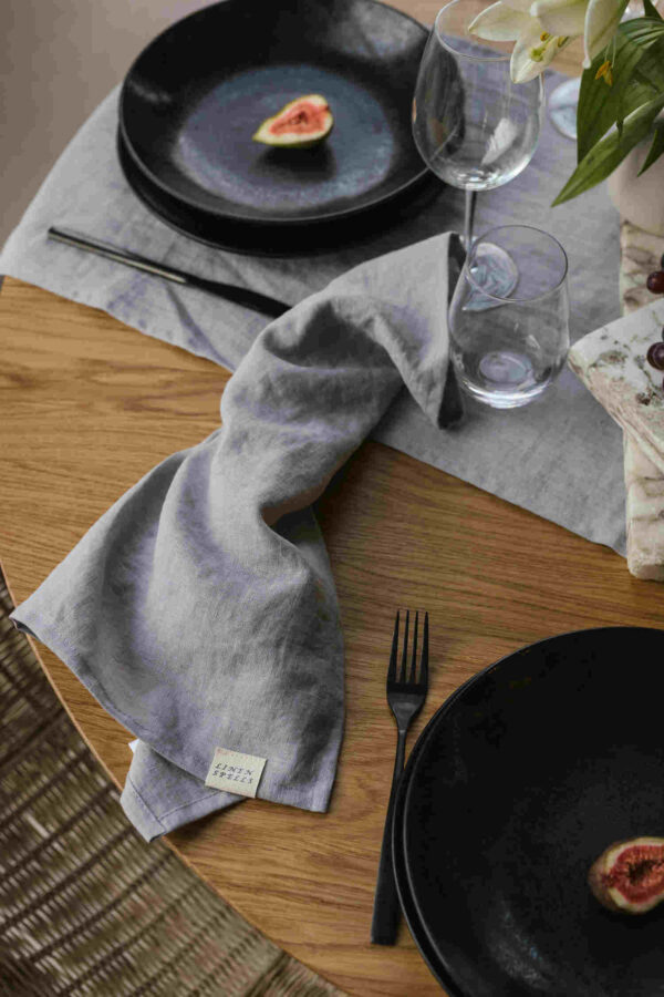 Light Grey linen kitchen towel set of 2 (3)