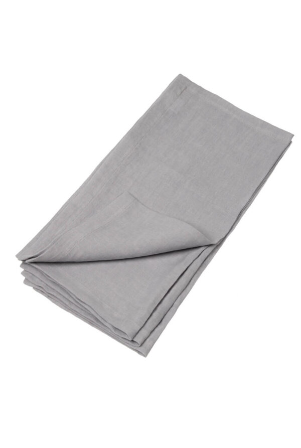 Light Grey linen napkin set of 4