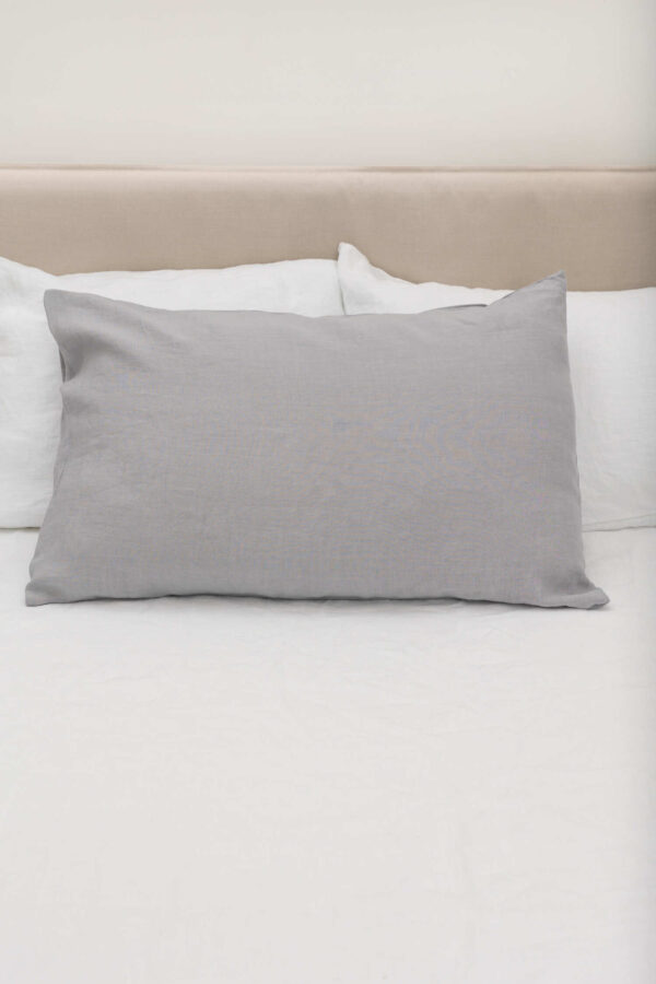 Light Grey linen pillowcase