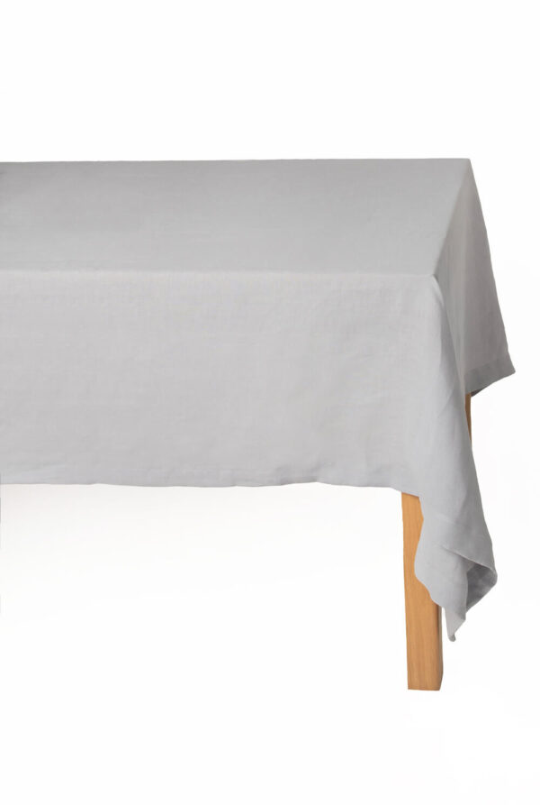 Light Grey linen tablecloth