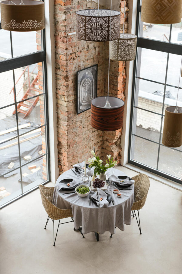 Light Grey linen tablecloth (2)