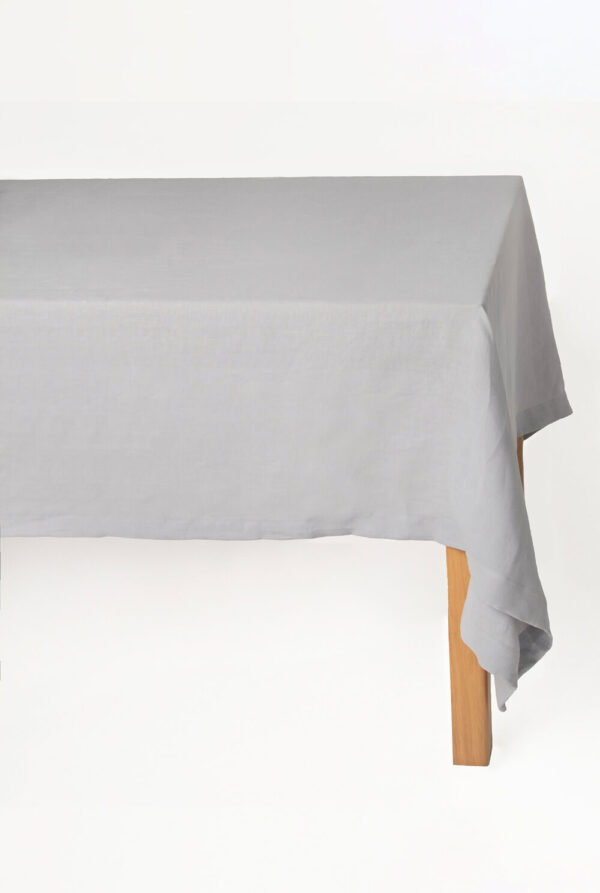 Light Grey linen tablecloth