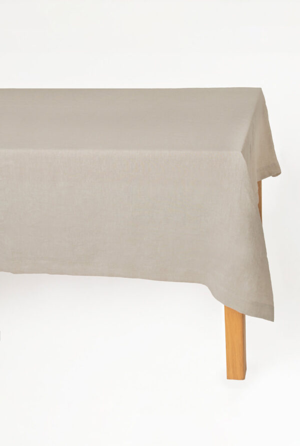 Natural Melange linen tablecloth