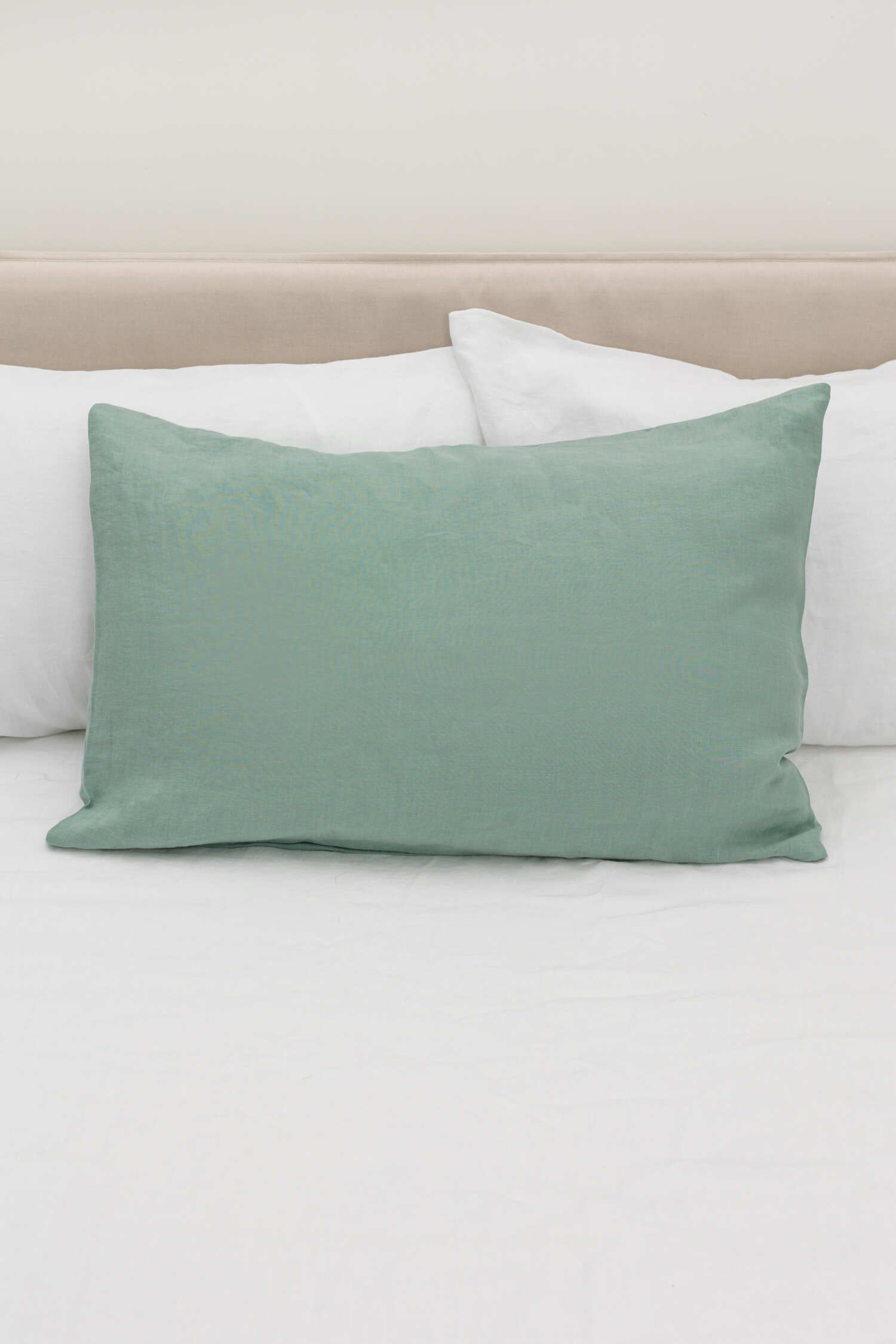 Ocean Mint linen pillowcase