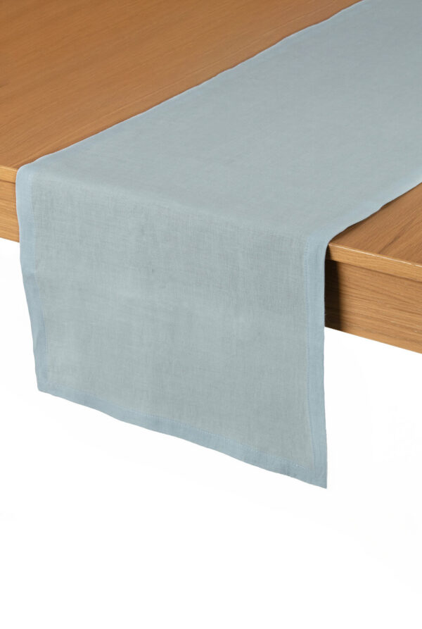 Sky Blue Linen Table Runner