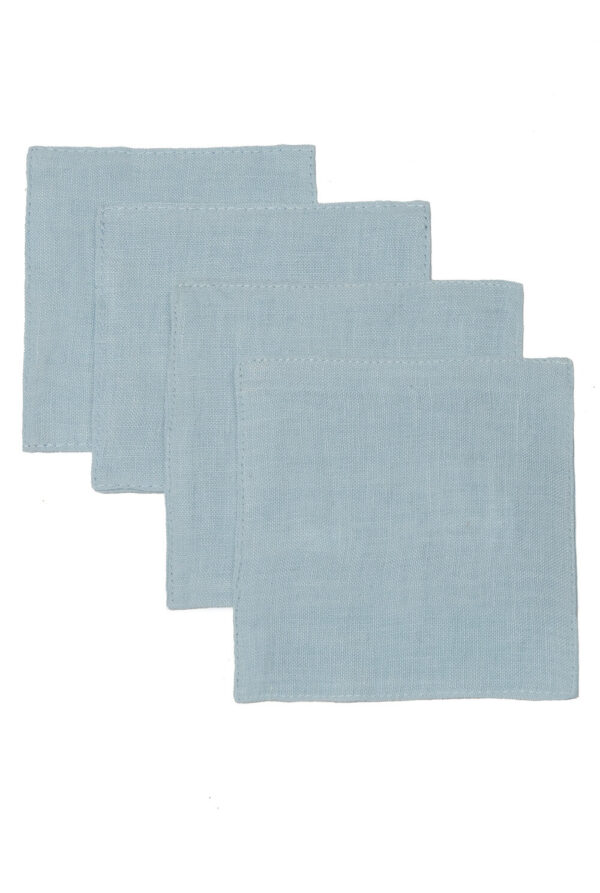 Sky Blue linen coaster set