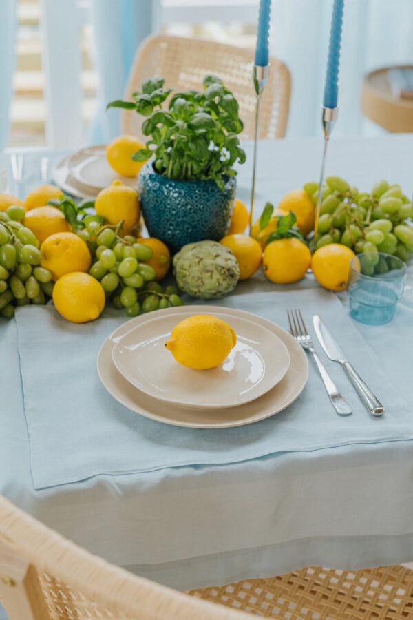 Sky Blue linen placemat (2)