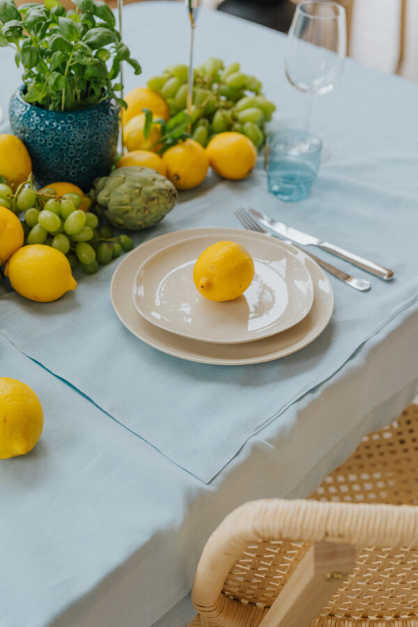 Sky Blue linen placemat (3)