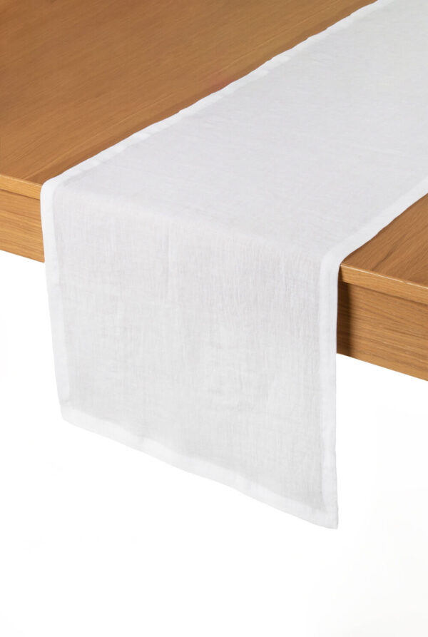 White Linen Table Runner