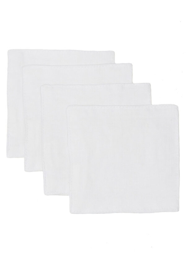 White linen coaster set