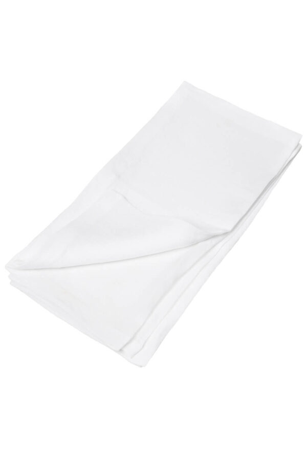 White linen napkin set of 4