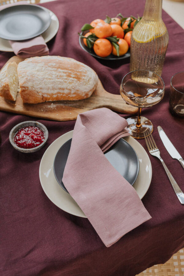 Woodrose linen napkin set of 4 (3)