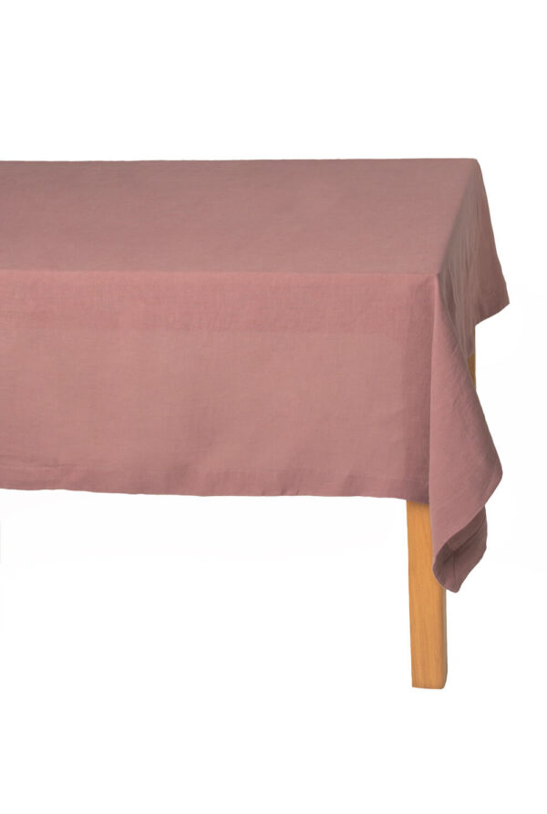 Woodrose linen tablecloth